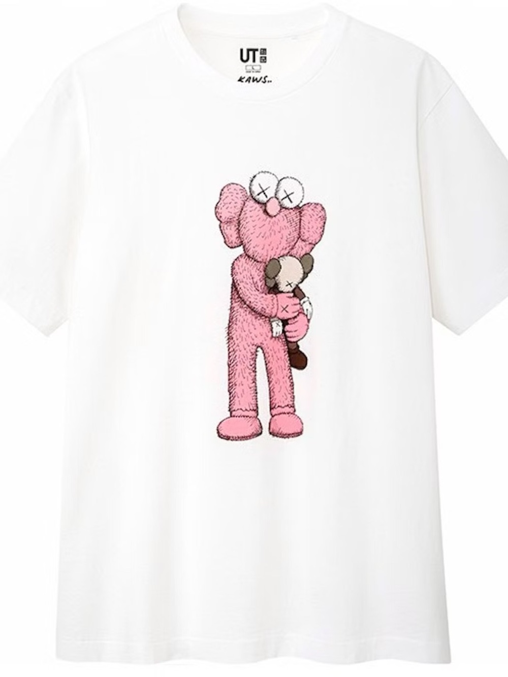 KAWS x Uniqlo Pink BFF Logo Tshirt - Size M BNWT